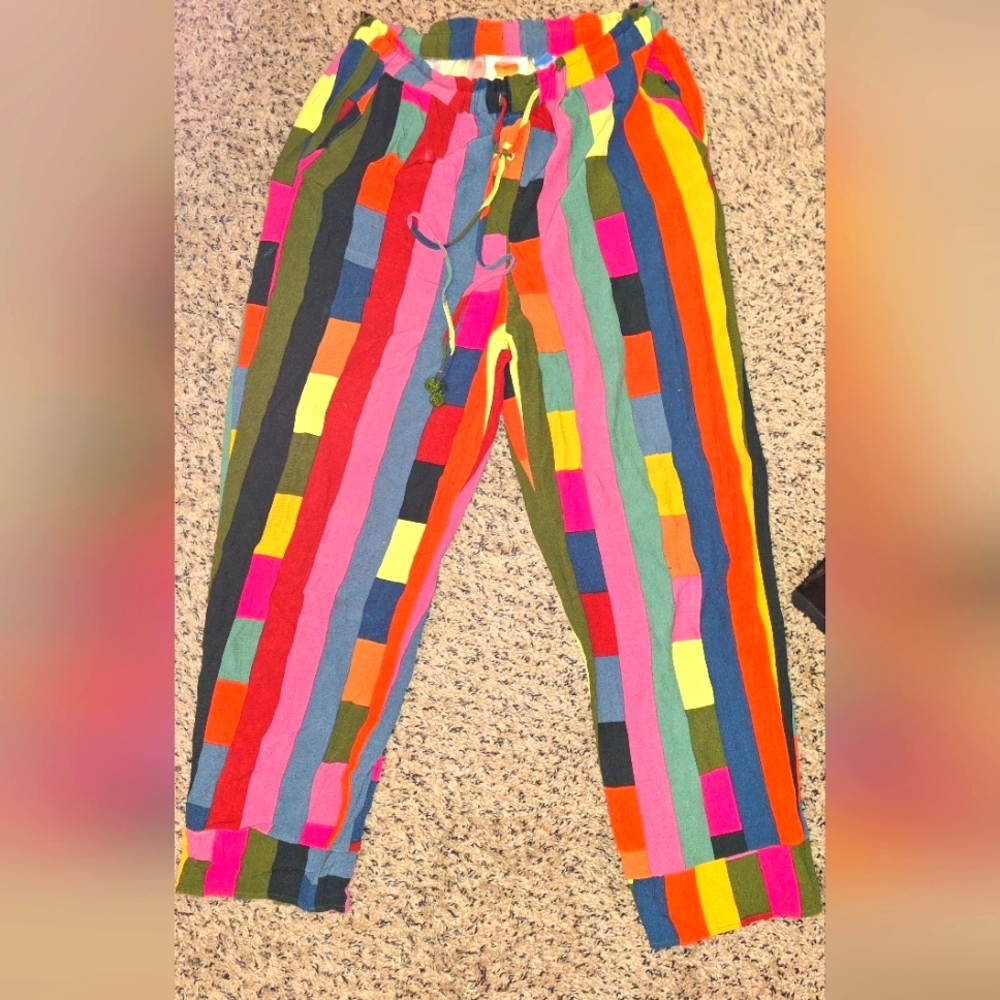 Farm Rio Colorblock Straight Leg Pants